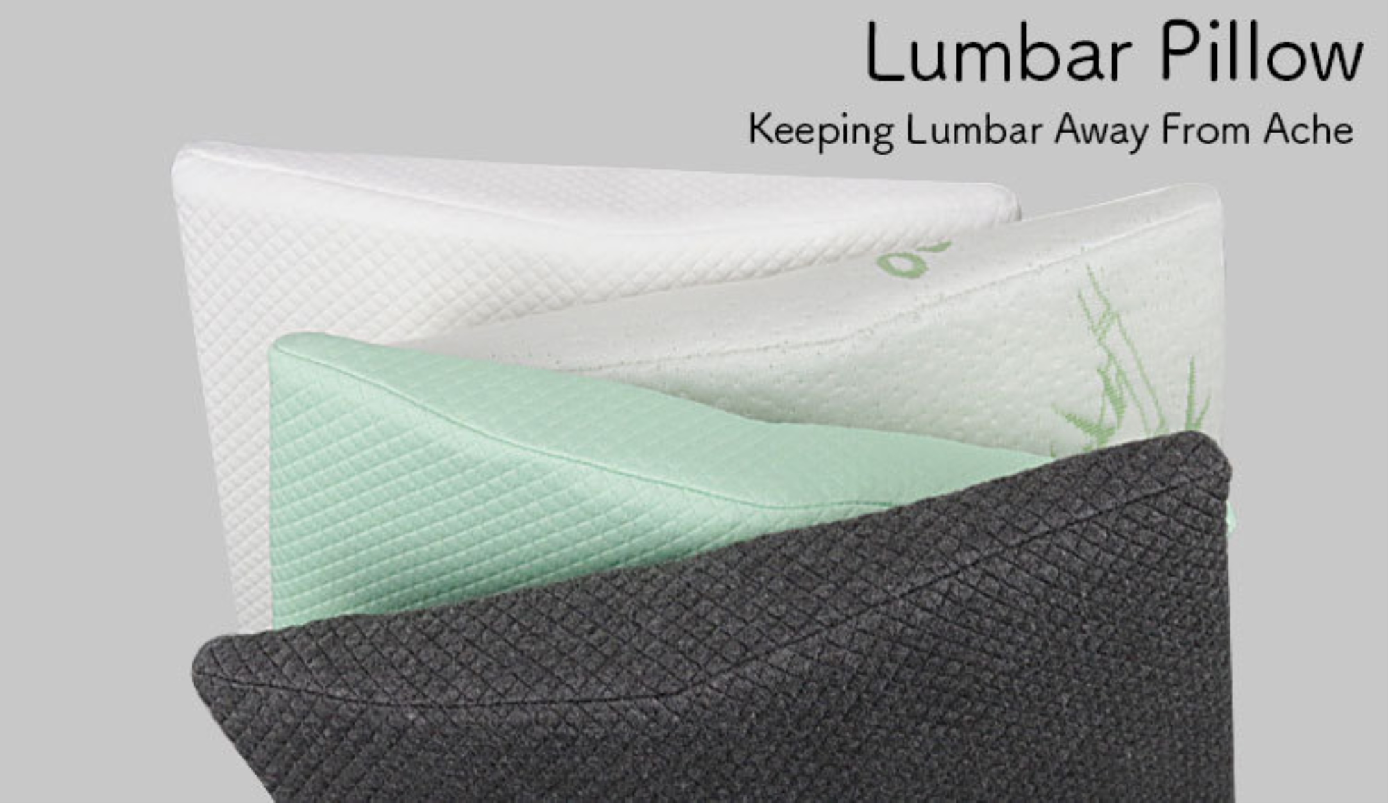 Lumbar Support Pillow for Sleeping Memory Foam Pillow for Back Pain