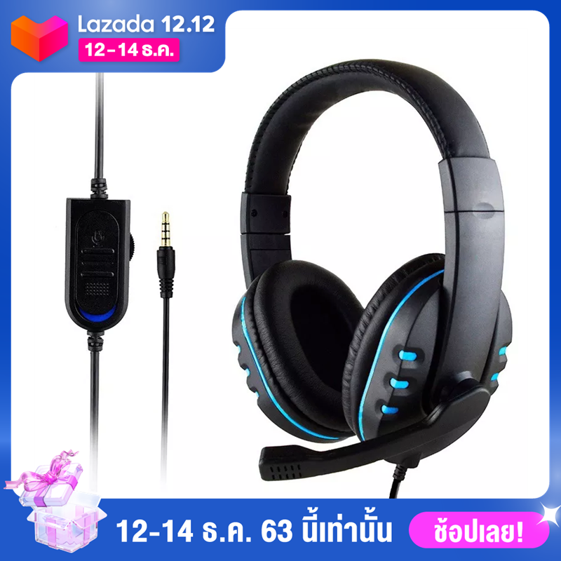 หูฟังเกมมิ่ง Gaming Headset หูฟังเล่นเกมหูฟังเกมมิ่งชุดหูฟังสำหรับเล่นเกมแบบครอบหูหูฟัง E-Sports พร้อมสายคาดศีรษะปรับไมโครโฟนสำหรับ PC Laptop Desktop Computer หูฟังมีไมค์ E-sports Game หัวแปลงแจ็ค 3.5mm ใช้กับโทรศัพท์