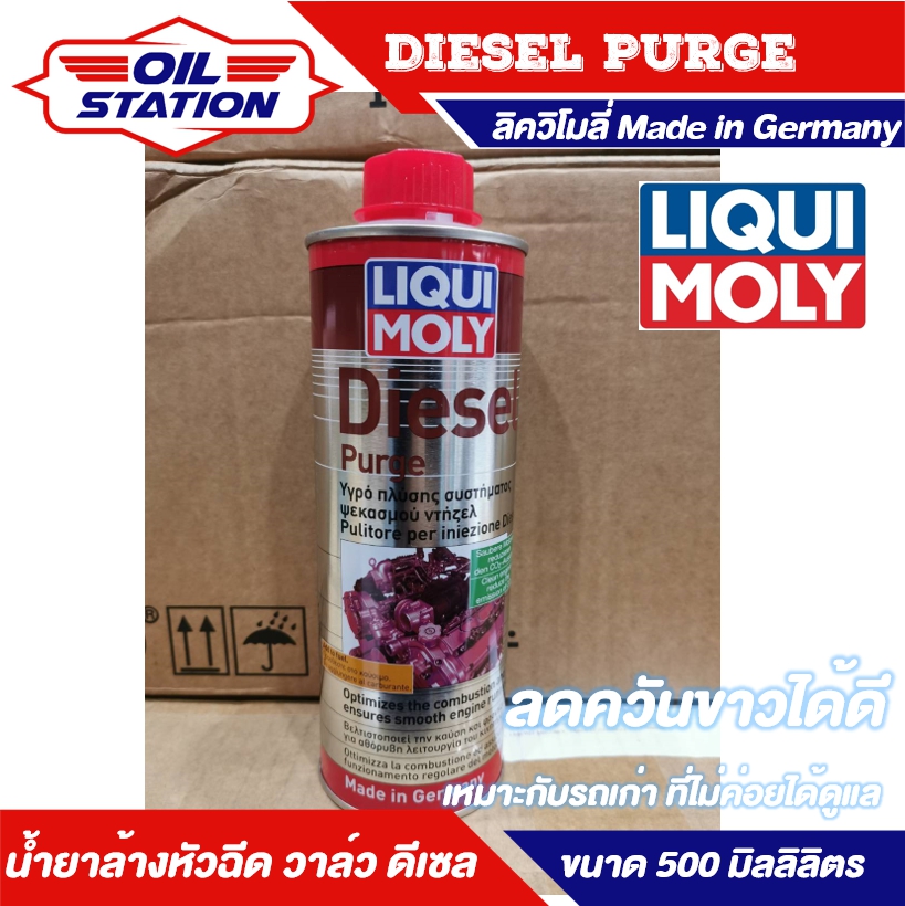 น้ำยาล้างหัวฉีดวาล์ว ห้องเผาไหม้ เครื่องยนต์ดีเซล Liqui moly Diesel Purge ขนาด 500 Ml.