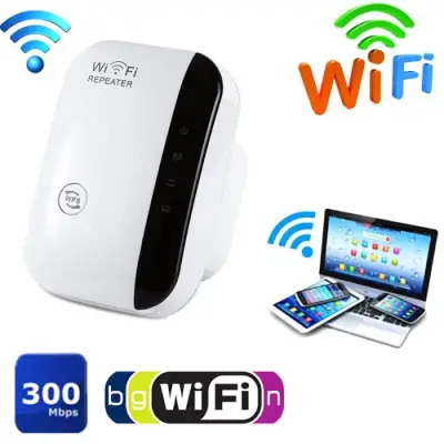 Wifi Repeater wireless-N 300Mbps 802.11 แบบพกพา 300Mbps Wifi Range Extender Wireless Booster Repeater Signal Internet Network - intl