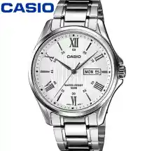 ภาพขนาดย่อของภาพหน้าปกสินค้าST200/Casio นาฬิกาข้อมือผู้ชาย เลขโรมัน กันน้ำ 100M สายสแตนเลส รุ่น MTP-1384 จากร้าน ST200 บน Lazada
