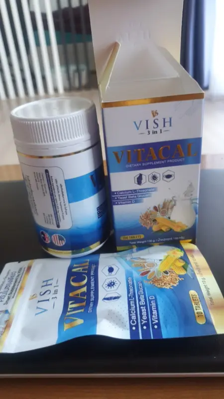 ภาพสินค้า️1กระปุก/100เม็ด นมเม็ดแคลเซียมสูง VITACAL VishPlus 3in1 สร้างมวลกระดูก ฟัน เสริมภูมิคุ้มกัน อาหารเสริม เด็กสูงไว จัดส่งเร็วเป็นอันดับ1 จากร้าน BananaOnline บน Lazada ภาพที่ 7