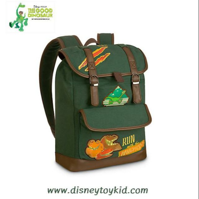 The Good Dinosaur Backpack -- กระเป๋าเป้ ผ้าแคนวาส ลายไดโนเสาร์ สูง 16.5 นิ้ว (ไม่มีปักชื่อนะคะ) นำเข้า Disney USA 