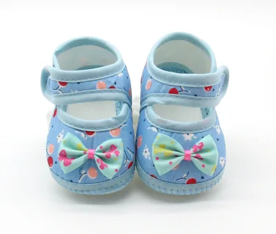 Baby Soft-soled Shoes Baby Shoes Spring and Autumn Models Baby Toddler Shoes with Non-slip Flowers and Bows