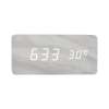 Wooden Clock นาฬิกาดิจิตอล นาฬิกาปลุก นาฬิกาปลุกดิจิตอล นาฬิกาปลุกดิจิตอลตั้งโต๊ะ นาฬิกาตั้งโต๊ะ ลายหินอ่อน [ขาว]