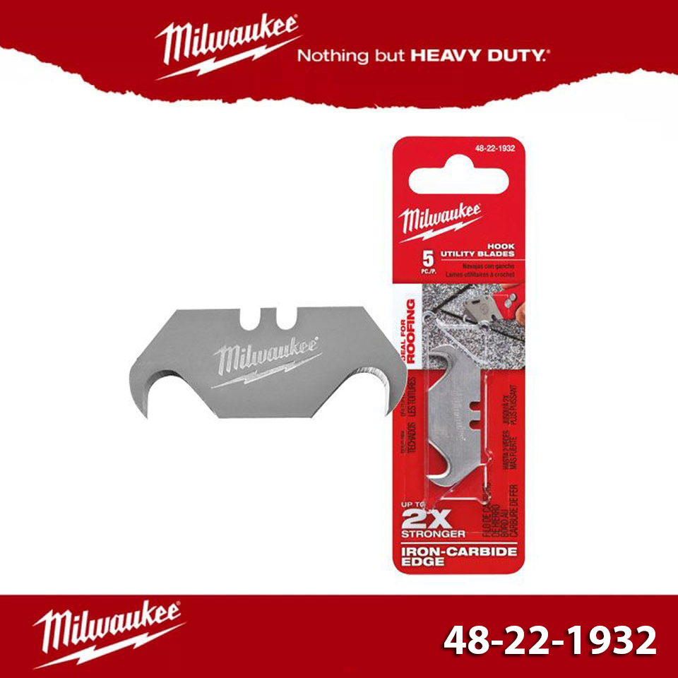 Milwaukee 48221932 ใบมีดเคียว 5pcs HOOK Utility blades Lazada.co.th