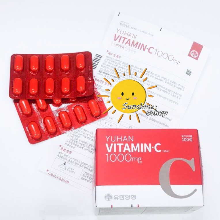 พร อมส ง ของแท Yuhan Vitamin C 1000mg 1กล อง 0เม ด ว ตาม นซ พ จ น ว ตาม นซ เกาหล Lazada Co Th