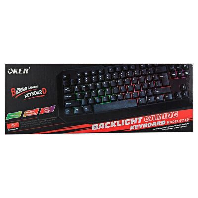 คีย์บอร์ด GAMING KEYBOARD OKER S-219 USB BACKLIGHT