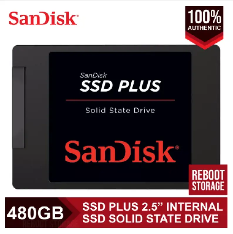 ภาพสินค้าSanDisk SSD PLUS 3D NAND 2.5" SATA Solid State Drive Max. 560MB/s ((120G/240G/480G/960G) เหมาะสำหรับโน๊ตบุ๊คและเดสก์ท็อป1-3 วัน รับประกัน 3 ปี จากร้าน Woof บน Lazada ภาพที่ 1