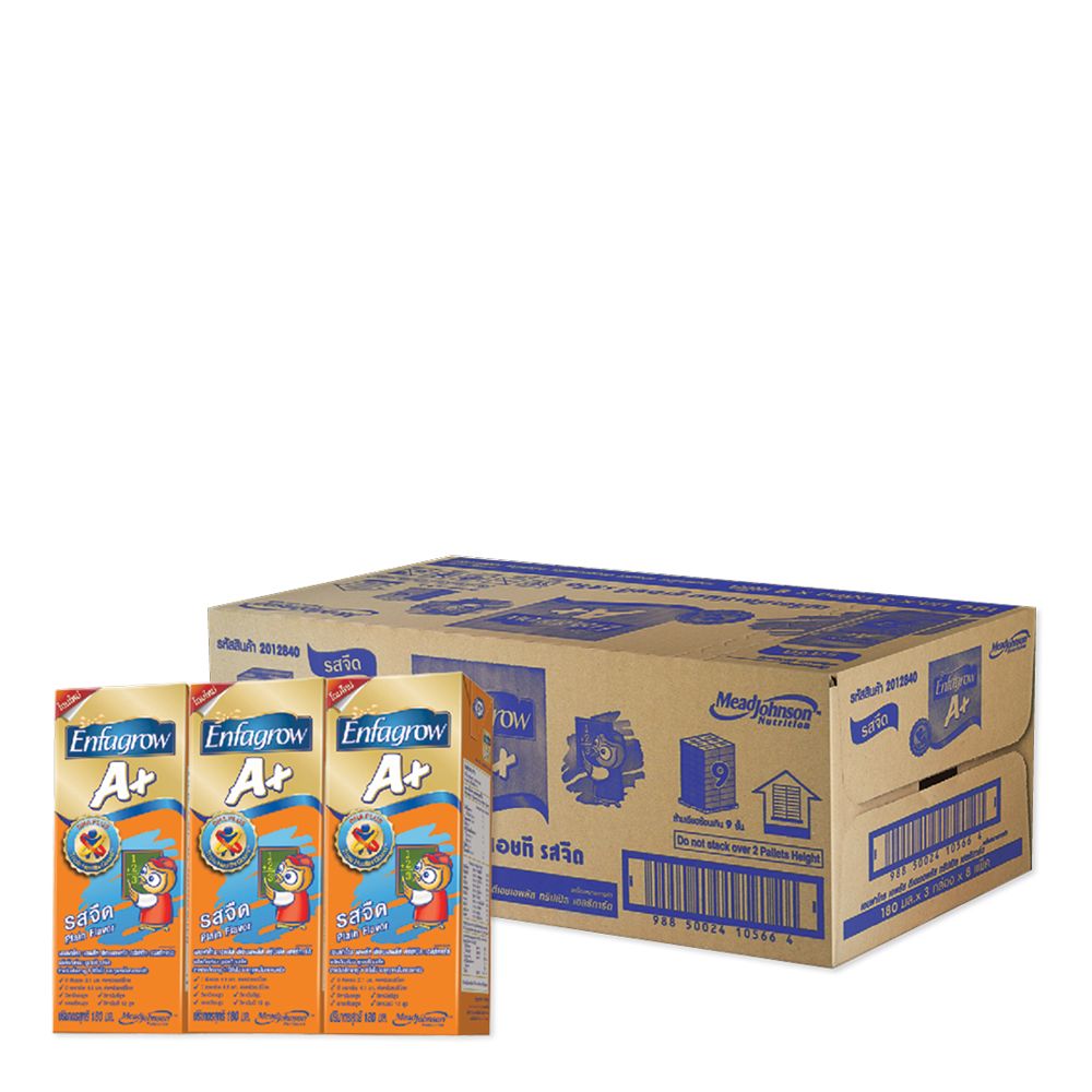 NFGนมยูเอชที เอพลัส สูตร 3 180 มล. 24 กล่อง (ยกลัง)/NFG UHT Plus Milk Formula 3 180 ml. 24 boxes (Crate)