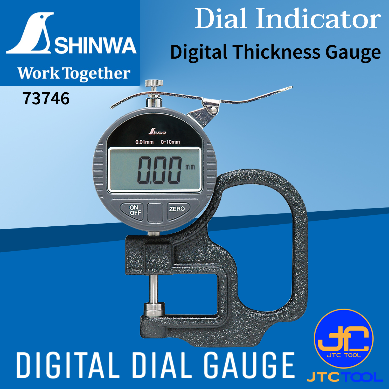 Shinwa เกจวัดความหนาดิจิตอล Digital Thickness Gauge No.73746 Lazada