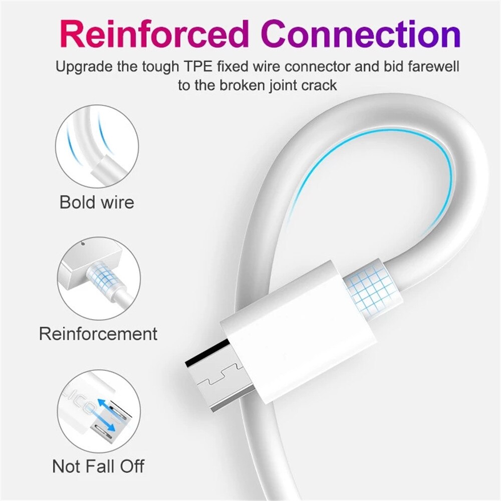 Micro USB Cable 5A Fast Charging Wire Mobile Phone Micro USB Cable For Xiaomi Huawei redmi Samsung oppo Andriod Micro usb Data Cable Cord