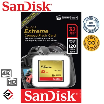 SanDisk 32GB Extreme Compact Flash 800x (120MB/s)