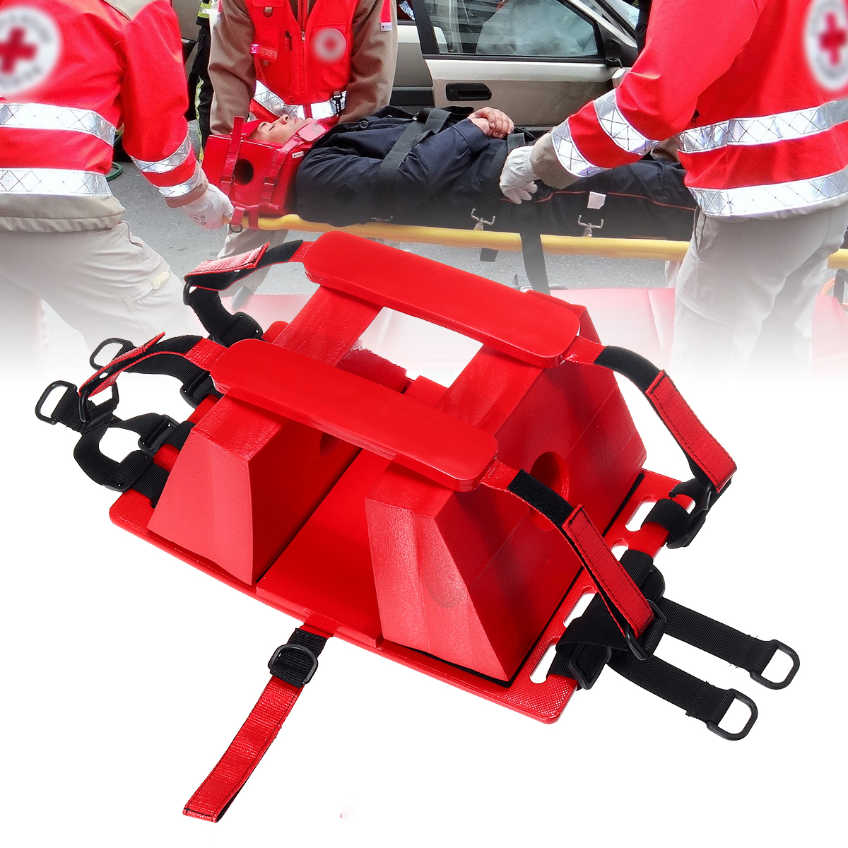 【ที่วางหัวเปลหาม】หัวหน้าหน่วยกู้ภัยฉุกเฉินสีแดงที่ใส่น้ำหัวหน้ากู้ภัยเปลคณะ Holder สระว่ายน้ำเสริมอุปกรณ์สำหรับ EMS / EMT ซัพพลาย