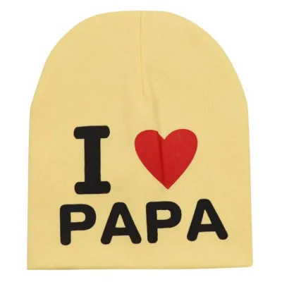 หมวกเด็กผ้ายืด 1-3 ปี ลาย I Love Papa - Mama