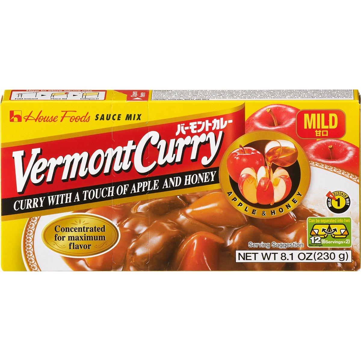 Vermont Curry เครื่องแกงกะหรี่ ชนิด เผ็ดน้อย สำหรับ 12 ที่ ขนาด 230 กรัม จำนวน 1 กล่อง