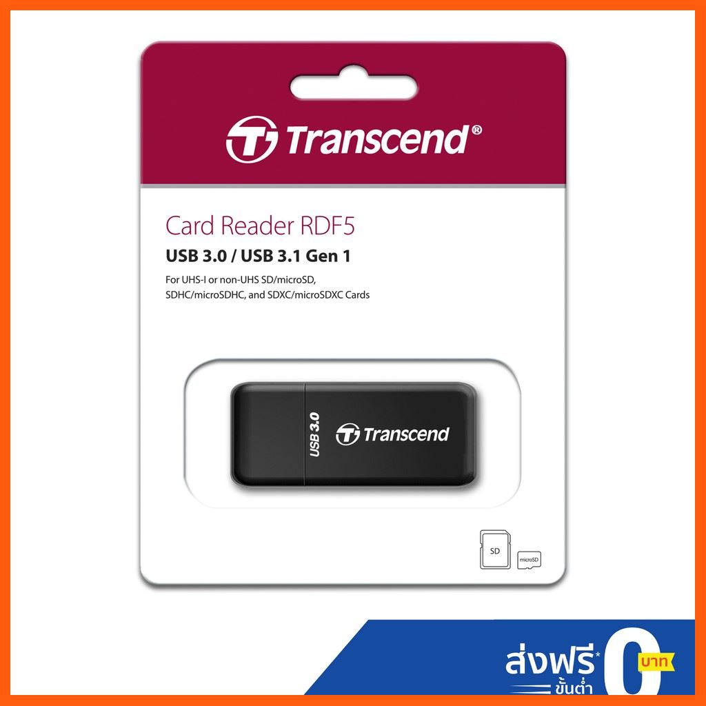 ✨✨#BEST SELLER?? Half YEAR SALE!! Transcend Card Reader **แถมฟรี! กล่องเก็บMemory card ** รับประกัน 2 ปี - สินค้ามีใบกำกับภาษี-TS-RDF5K SSD 256GB SATA SSDMemory RAM Storage SolutionExternal SSD Accessory ตัวรับสัญญาณ HDMI เสียง TV ระบบ com