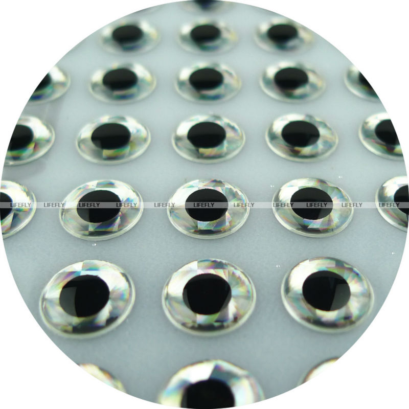 Silver Color Wholesale Soft Molded 3D Holographic Fish Eyes 9.5mm 11mm 12mm  12.7mm 13mm 14mm 15mm 16mm 17mm 18mm 19mm 20mm