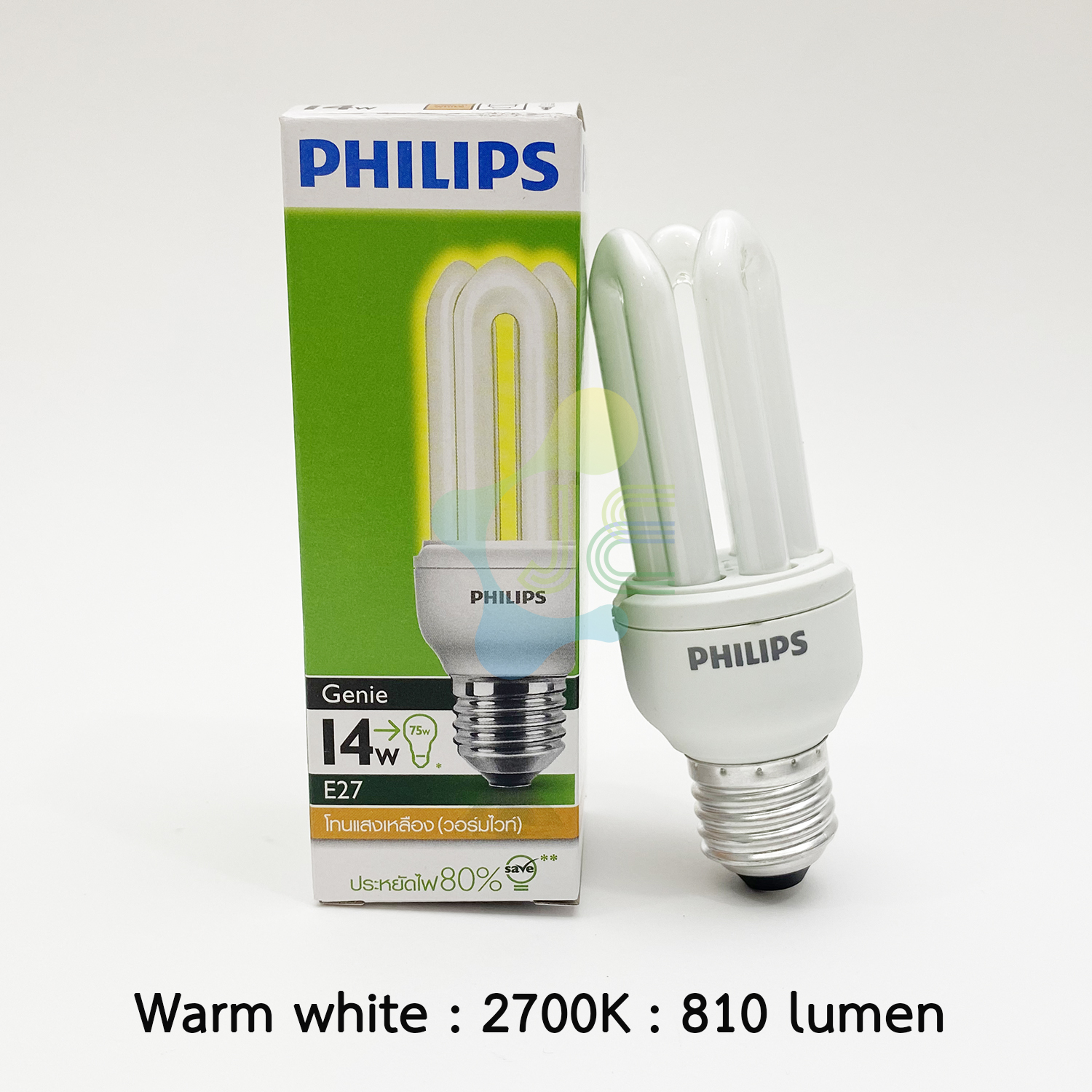 PHILIPS หลอดประหยัดไฟ GENIE 14W E27 ขั้วเกลียว | Lazada.co.th