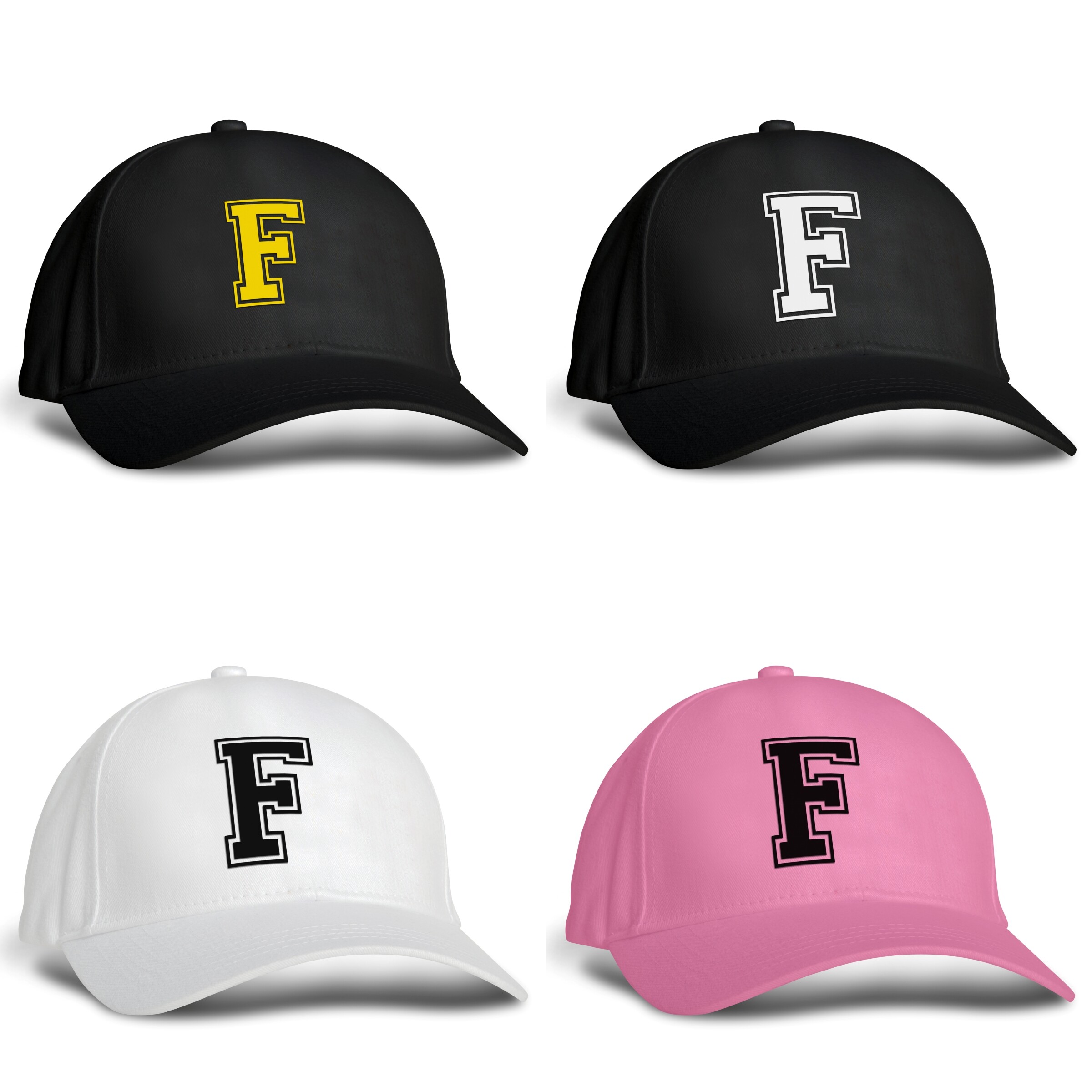 หมวก F หมวกแก๊ป สกรีน ตัวอักษร F หมวกเบสบอล หมวกกันแดด หมวกถูก หมวกทีม หมวกผู้ชาย หมวกผู้หญิง หมวกเด็ก หมวกแฟชั่น