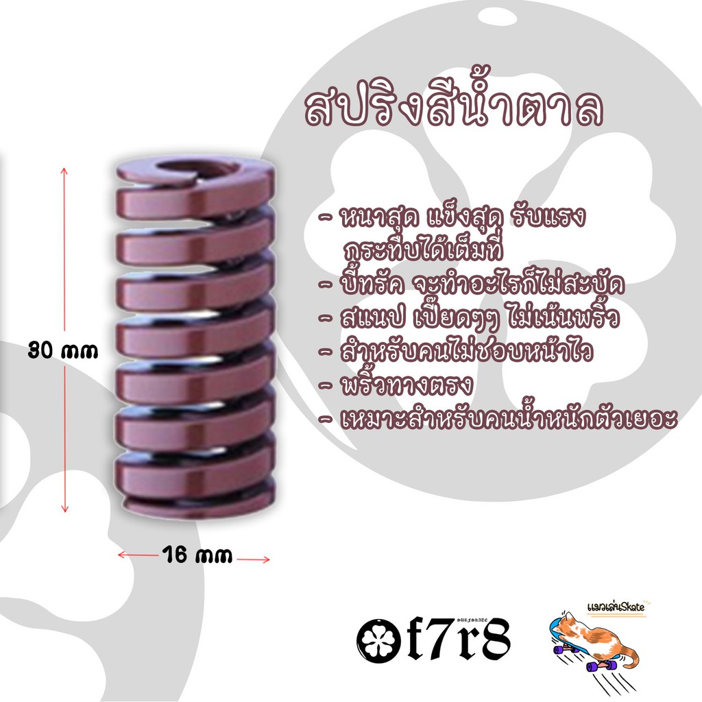 สปริง 5 สี 5 ระดับ สำหรับชุดทรัค Carver C7 Surskate สำหรับสายโม