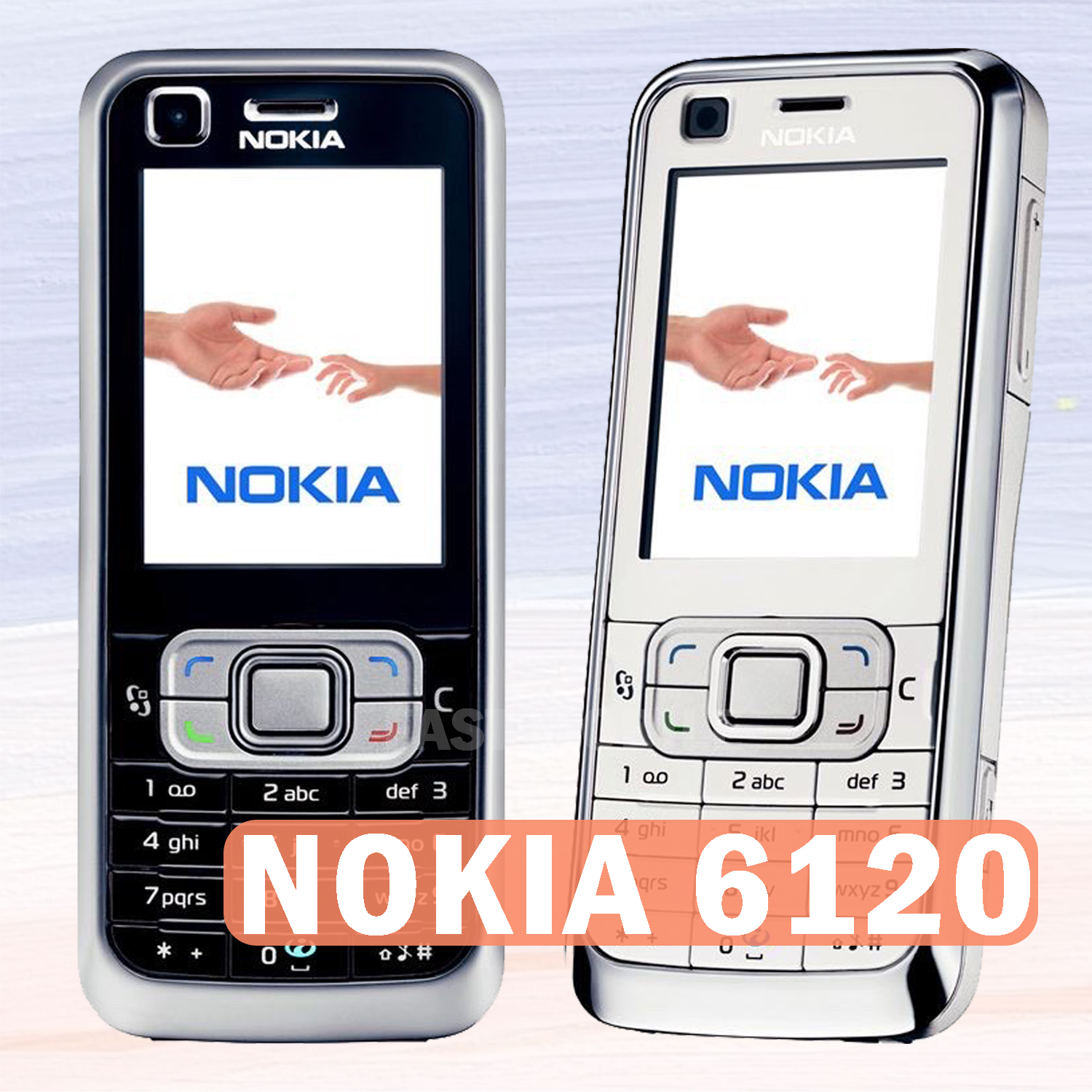 NOKIA 6120 -ขาว ปุ่มขนาดใหญ่ตัวอักษรเสียงใหญ่โทรศัพท์มือถือนักเรียนโทรศัพท์มือถือผู้สูงอายุ