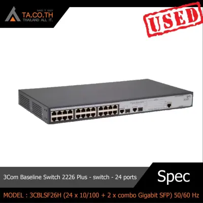 3Com Baseline Switch 2226 Plus - switch - 24 ports - managed - desktop Series