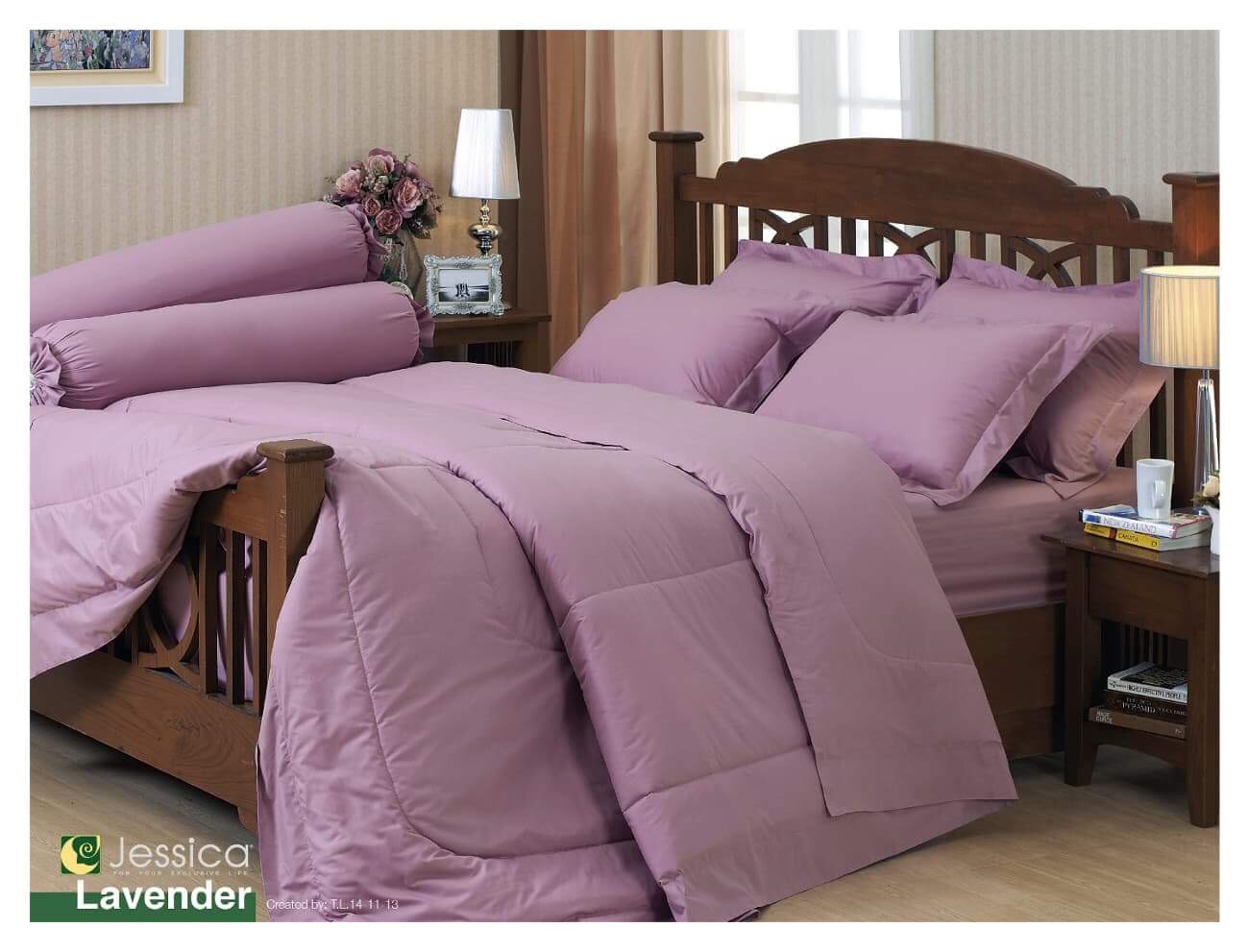 ชุดผ้าปูที่นอน / ชุด ผ้าปู + นวม สีพื้น ชมพู lavender ขนาด 3.5 5 6ฟุต ชุดเครื่องนอน ผ้านวม ผ้าปู ที่นอน แท้ wonderful bedding สี พื้น
