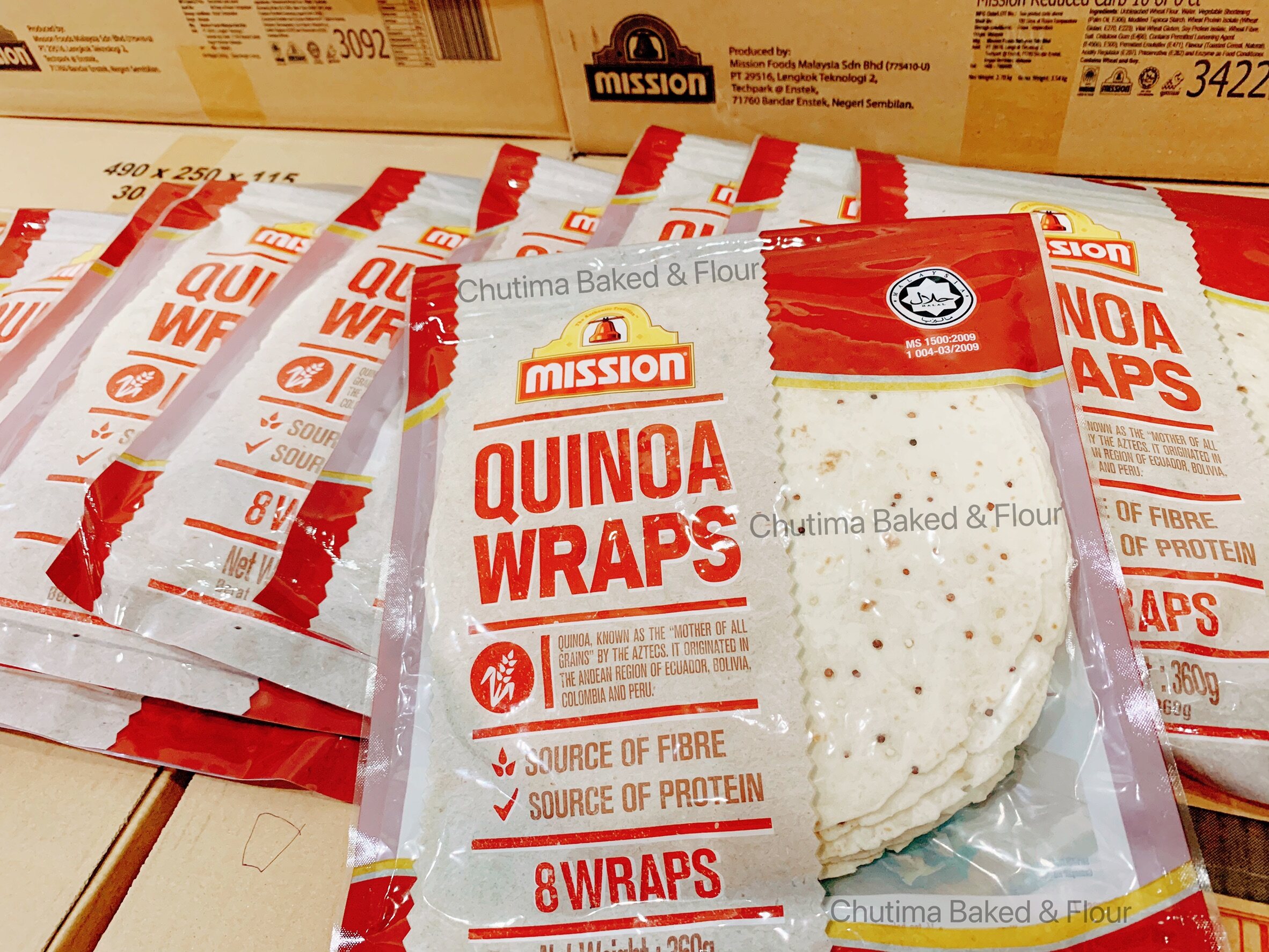 Quinoa Wraps mission 8serv. ควีนิว แรพส์ จำนวน 8แผ่น 360กรัม