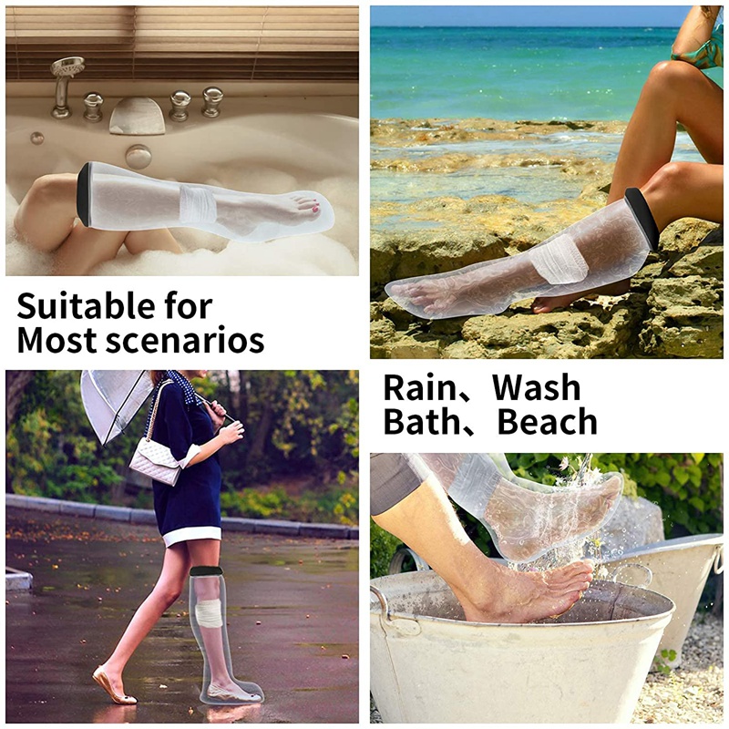 Waterproof Cast Shower Cover Leg for Adults Foot and Lower Leg Cast Wounds Protector Showering