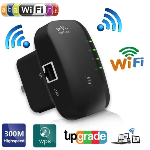 ภาพหน้าปกสินค้าตัวกระจายสัญญาณ WIFI Wireless Wifi Repeater อินเตอร์เน็ต 2.4GHz 300M Hi-speed ตัวดูดเพิ่มความแรงสัญญาณไวเลส (สีดำ) ที่เกี่ยวข้อง