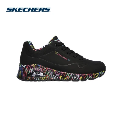 Skechers สเก็ตเชอร์ส รองเท้า ผู้หญิง JGoldcrown Skechers Street Uno Shoes - 155506-BBK