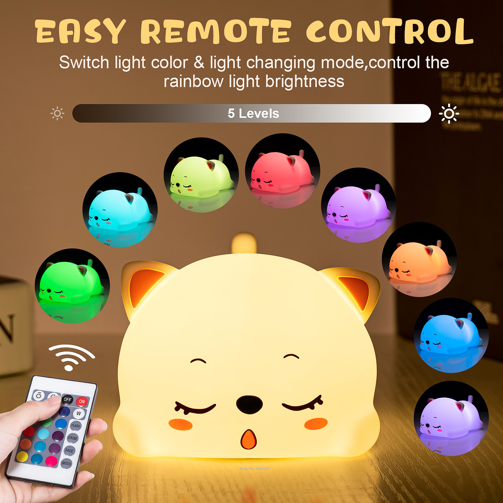 Dreamy Cat Touch Control LED Night Light for Relaxation