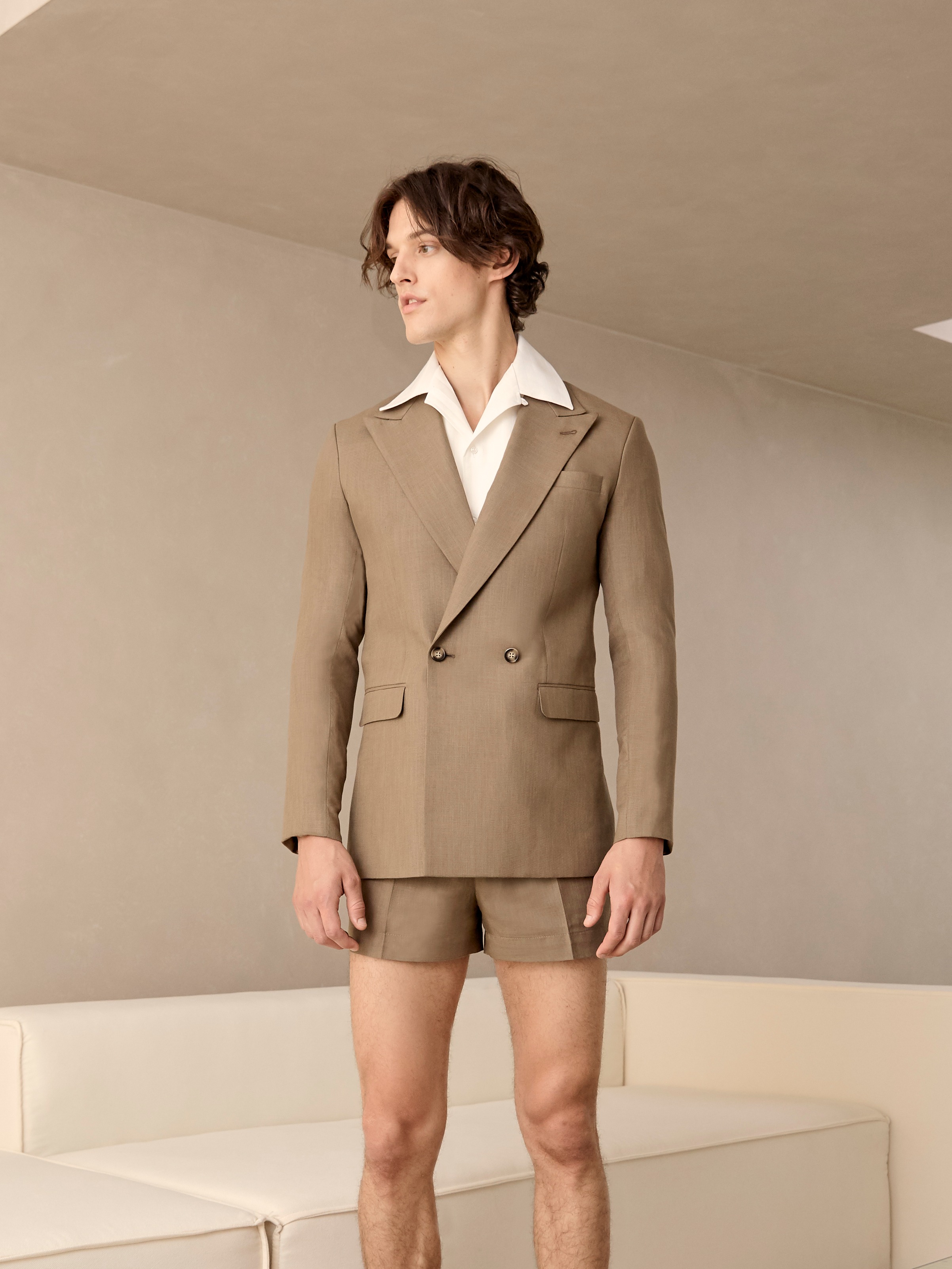 P.MITH - Brown Linen Suit Jacket