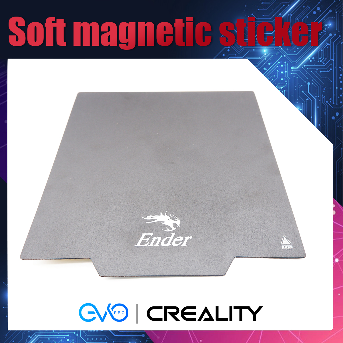 Ender 3D Spare Part : 200x200mm Magnet Sticker Surface Flex Plate ฐานพิมพ์แม่เหล็ก สำหรับ 3D Printer