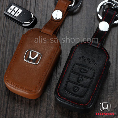 【Collection】（HOT） ซองหนังแท้ ใส่กุญแจรีโมทรถยนต์ Honda Accord All New City Smart Key 3 ปุ่ม