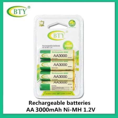 LCD เครื่องชาร์จ Super Quick Charger + BTY ถ่านชาร์จ AA 3000 mAh NIMH Rechargeable Battery 4 ก้อน LCD เครื่องชาร์จ Super Quick Charger + BTY ถ่านชาร์จ AA 3000 mAh NIMH Rechargeable Battery 4 ก้อน