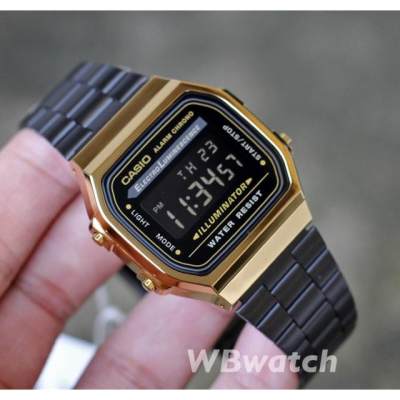 นาฬิกาคาสิโอ Casio รุ่น A168WEGB-1 ของแท้ รับประกัน 1 ปี WBwatch