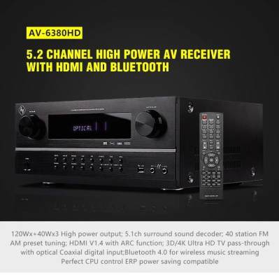 ดูภาพ Mastersat Hyper Sound รุ่น AV-6380HD 5.1ch Home Theater Seats with High Power Surround sound Amplifier with HDMI and Bluetooth โฮมเธียเตอร์ เพาเวอร์แอมป์ Bluetooth HDMI AUX USB FM Optical (ให้รุ่น AV-6188 แทน ) เพิ่มเติม Mastersat Hyper Sound รุ่น AV-6380HD 5.1ch Home Theater Seats with High Power Surround sound Amplifier with HDMI and Bluetooth โฮมเธียเตอร์ เพาเวอร์แอมป์ Bluetooth HDMI AUX USB FM Optical (ให้รุ่น AV-6188 แทน )