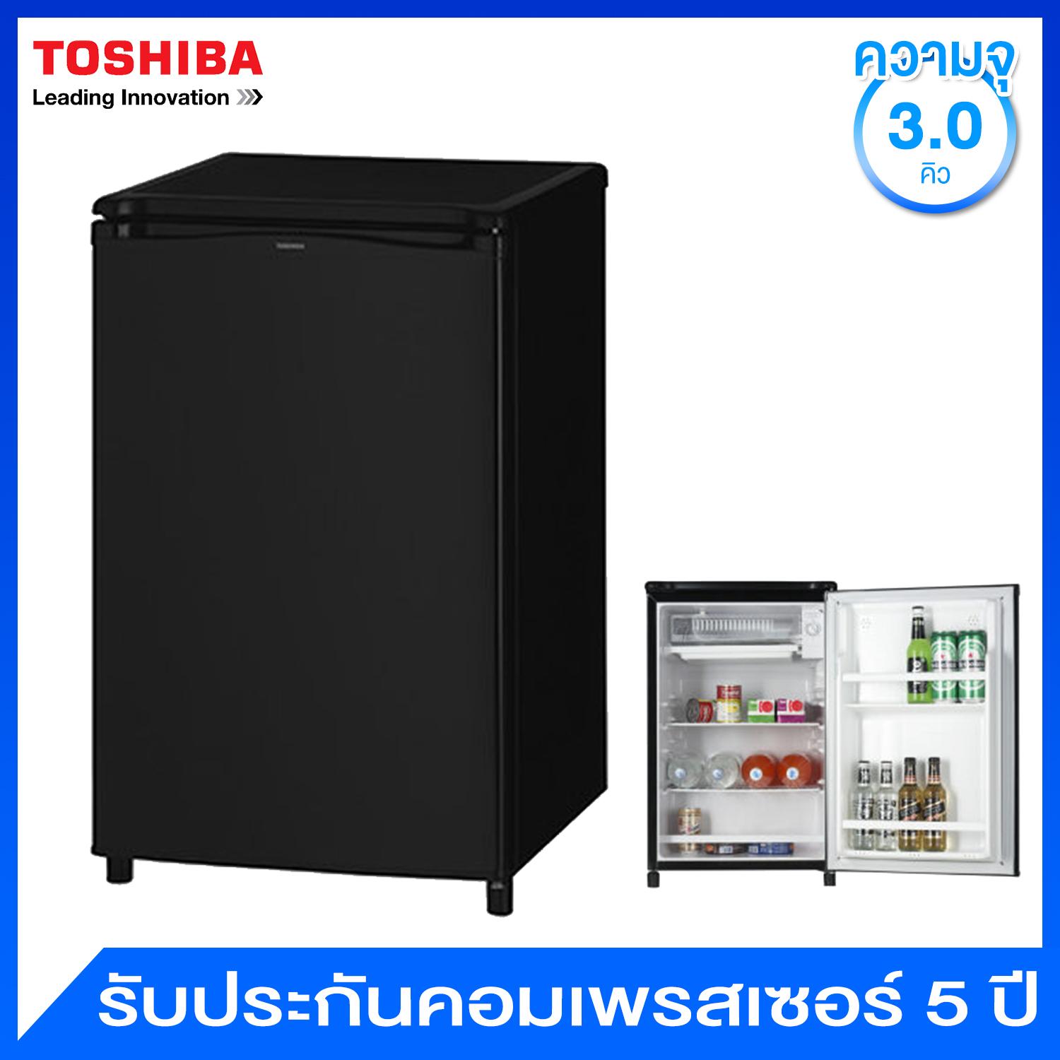 Toshiba ตู้เย็นมินิบาร์ 1 ประตู ความจุ 3 คิว รุ่น GR-A906ZQ-BK (สีดำ)