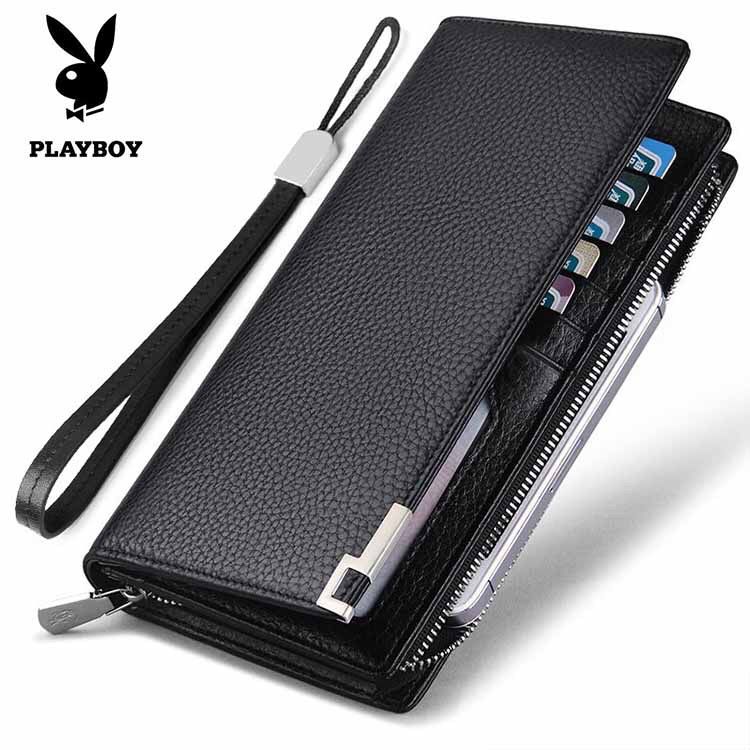 Playboy wallet fashion men's long wallet more screens wallet handbag male money business zipper bag mail