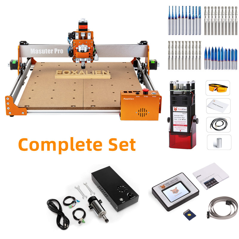 FoxAlien CNC Router Machine Masuter Pro Complete Set, All Aluminum