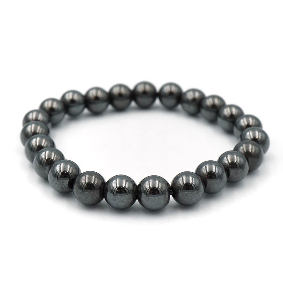 HEMATITE เฮมาไทต์ ขนาด 8 มม. สร้อยข้อมือหินแท้ by siamonlineshop