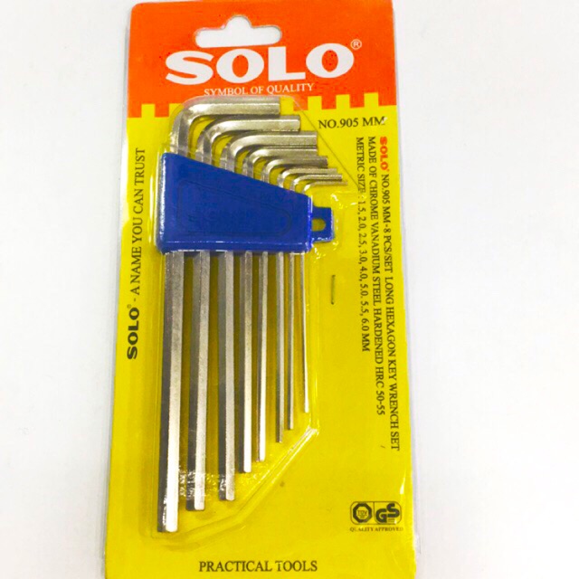 SALE ประแจหกเหลี่ยม SOLO ขนาด 1.5-6.0 mm #คำค้นหาเพิ่มเติม หูฟัง บลูทูธ แบตสำรอง เซนเซอร์ เสารับสัญญาณ ลำโพง สื่อบันเทิง