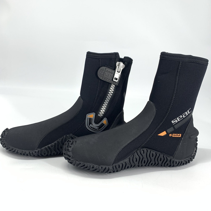 อิตาลีSEAC SUB BASIC5MMรองเท้าดำน้ำดำน้ำBOOTS 6MMด้านล่างแข็ง ทรายยากรองเท้า