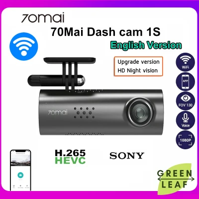[Global version] กล้องติดรถยนต์ 70mai Dash Cam 1S English Car Camera พร้อม WIFI สั่งการด้วยเสียง Voice Command มุมมองกล้อง 130°