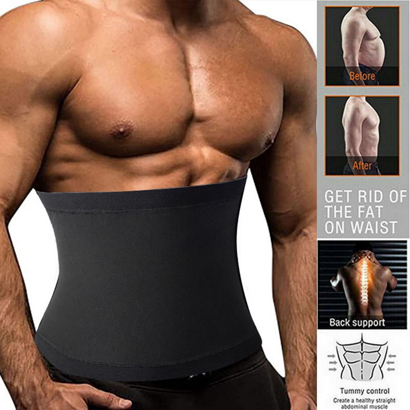 Sauna Waist Trainer Slimming Belt Men Gym Fitness Cincher Belly