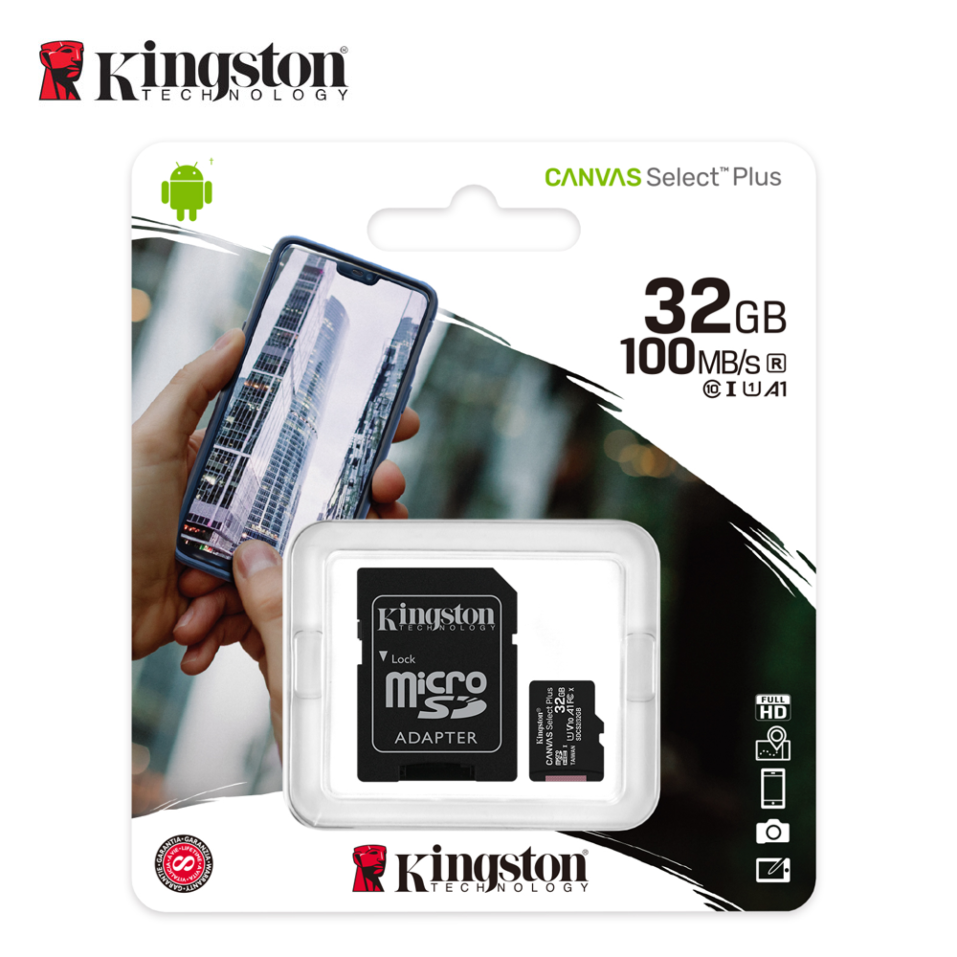 Kingston Canvas Select Plus Class 10 microSD Card 32GB (SDCS2/32GB)