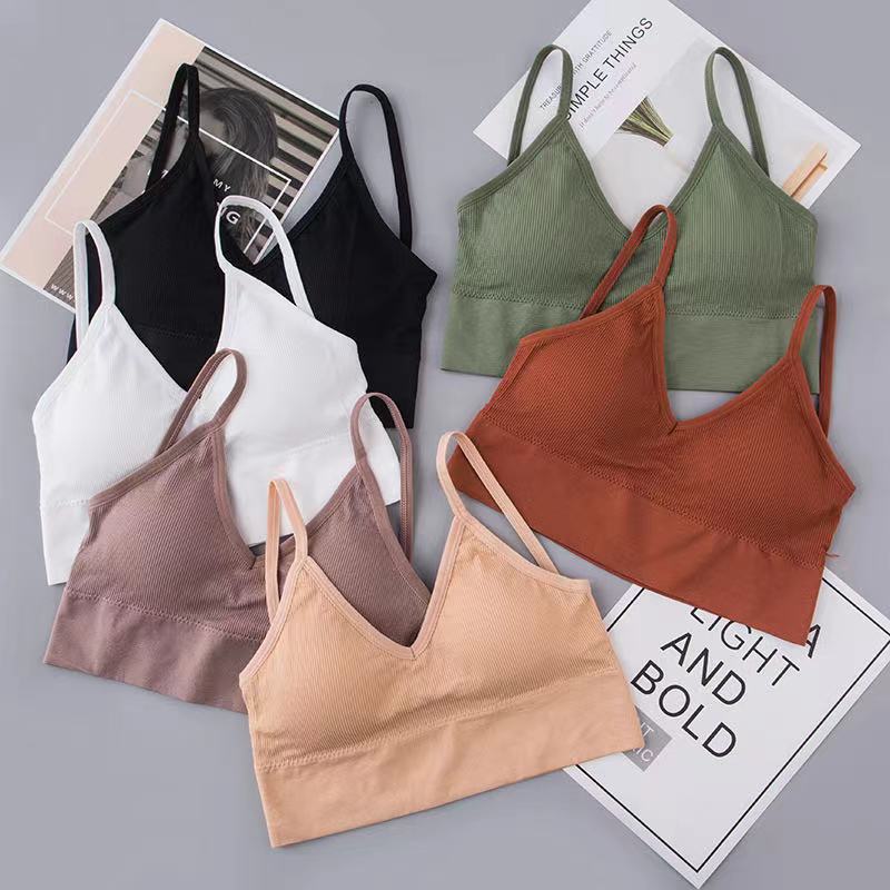 sport bra ชุดชั้นในเซ็กซี่ ! มาพร้อมกับแผ่นหน้าอก!หลังรูปตัวยู 6 สี การ ...
