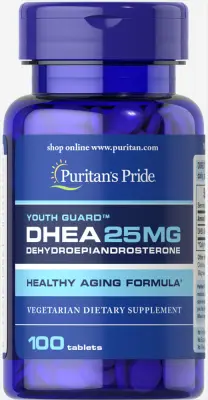 DHEA 25 mg 100 เม็ด วิตามินวัยทอง Puritan Exp.05/2023